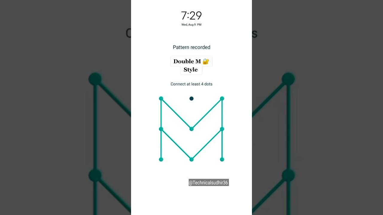 Double M M Pattern Lock Style 😍😎🤩
