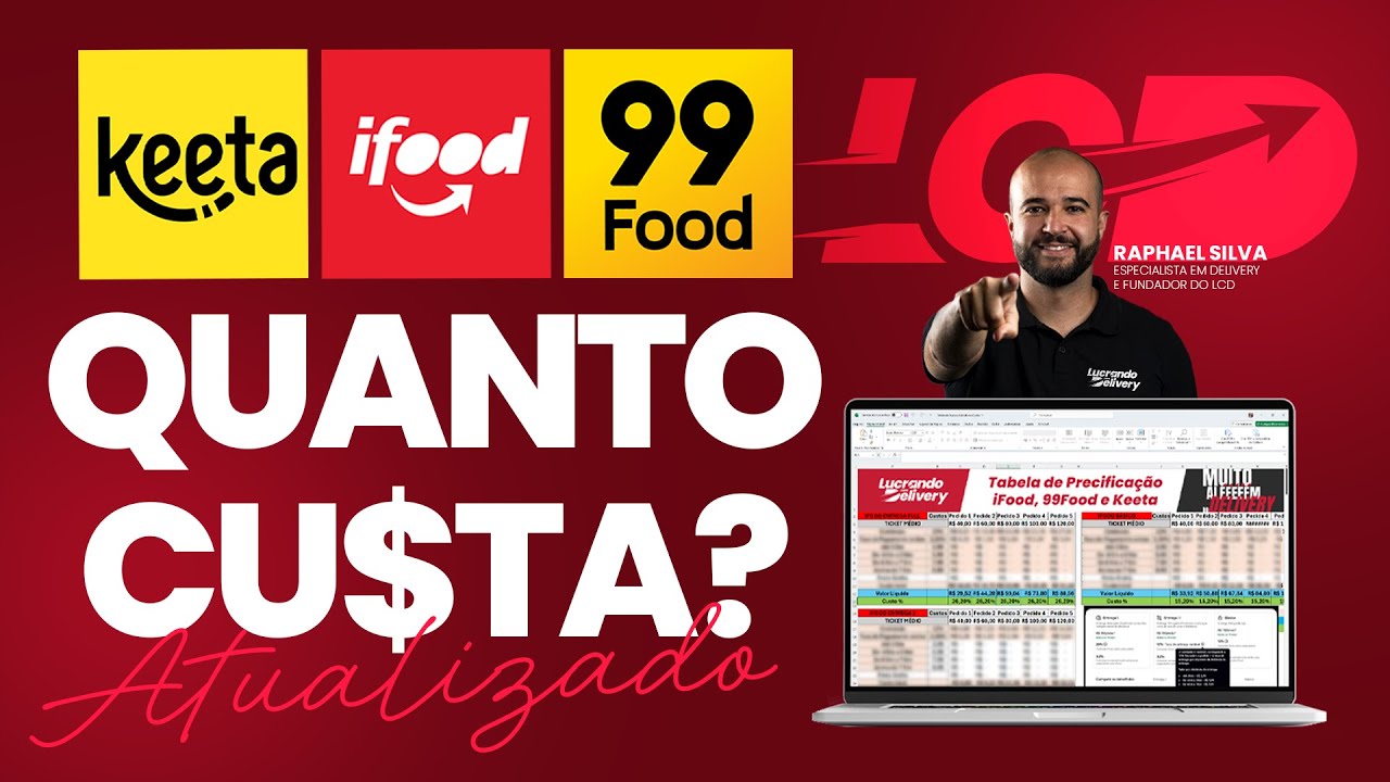 Planilha Atualizada: iFood, 99FOOD e Keeta &mdash; Qual &eacute; melhor para vender? | 2025 [delivery]