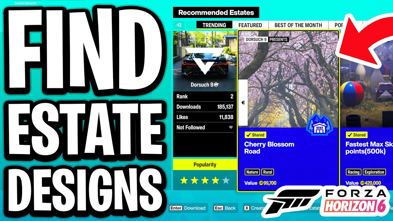 How to Find Estate Designs (Custom Community Estate Layouts) In Forza Horizon 6 - Full Guide