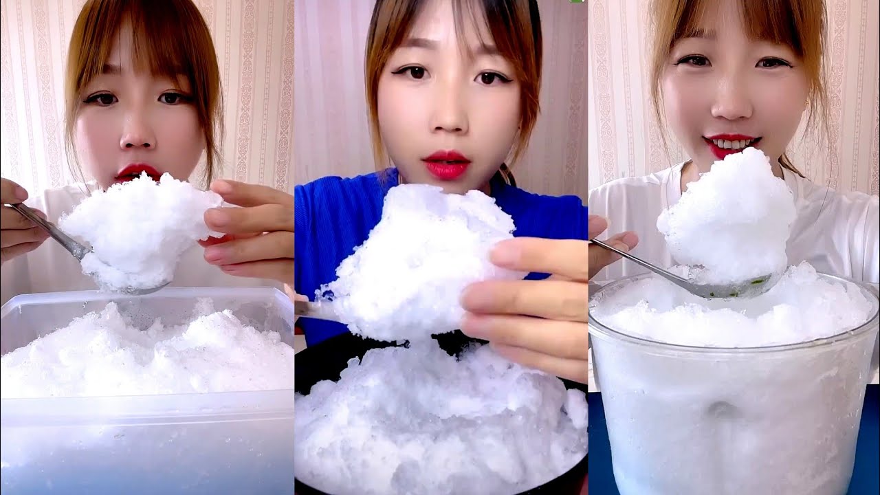 SOLO QIAN | WHITE ICE / SHAVED ICE / SOFT ICE. ICE EATING