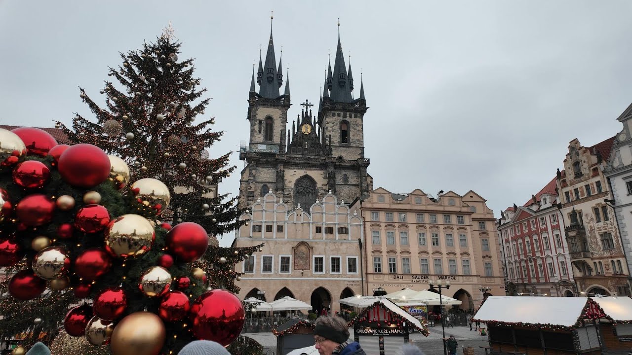 Коледни базари в Прага - Част 1 4K 🇨🇿 🎄
