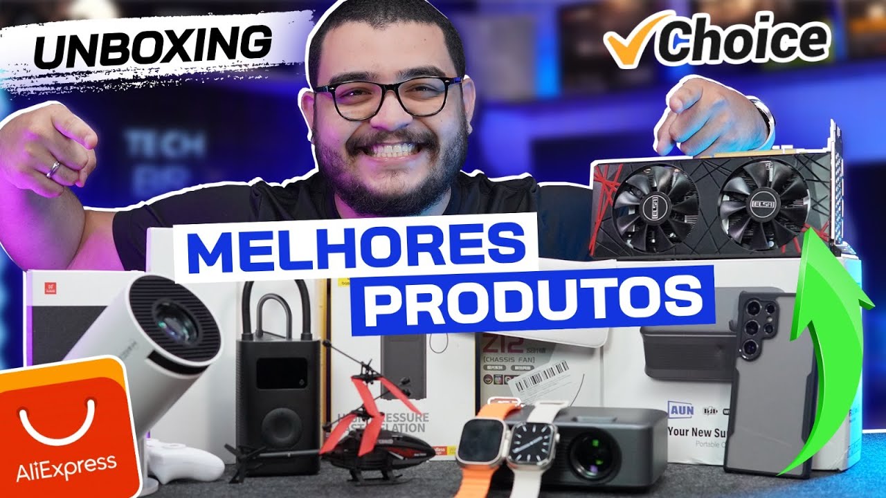 UNBOXING dos MELHORES produtos baratos do ALIEXPRESS CHOICE + 3 ganhadores