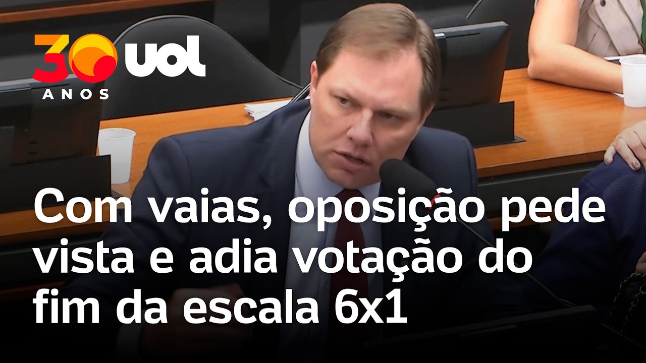 Escala 6x1: Com vaias, oposi&ccedil;&atilde;o pede vista e adia vota&ccedil;&atilde;o da redu&ccedil;&atilde;o da jornada de trabalho