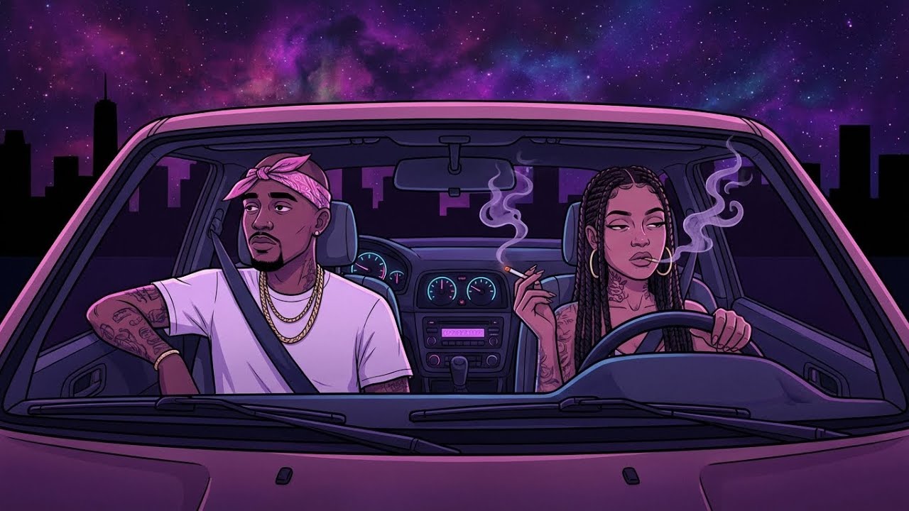 🎧Lost in the Purple Night — 420 Chill Rap & Bluesy Hip-Hop🌆🎧