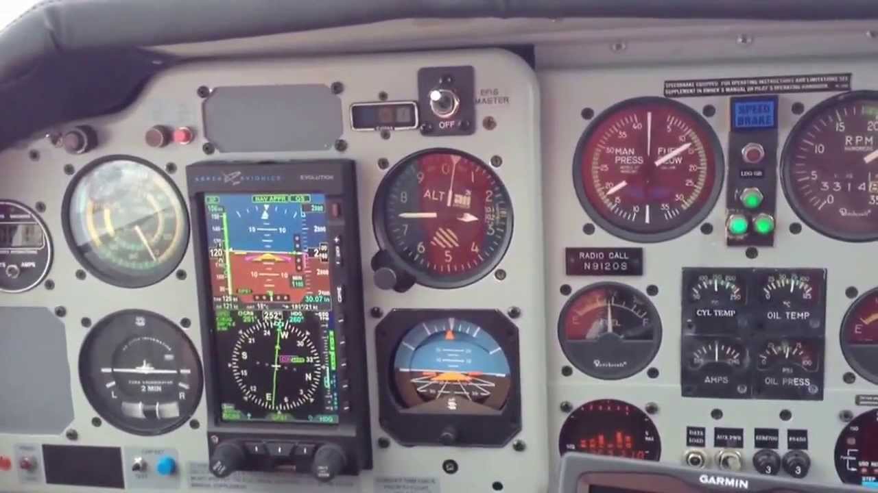 V35 bonanza IFR approach with Avidyne DFC 90