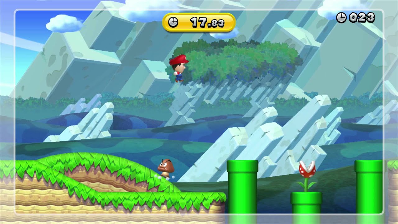 New Super Mario Brothers U - Challenge Mode - Time Attack: Full Speed Ahead (Gold) 30.00