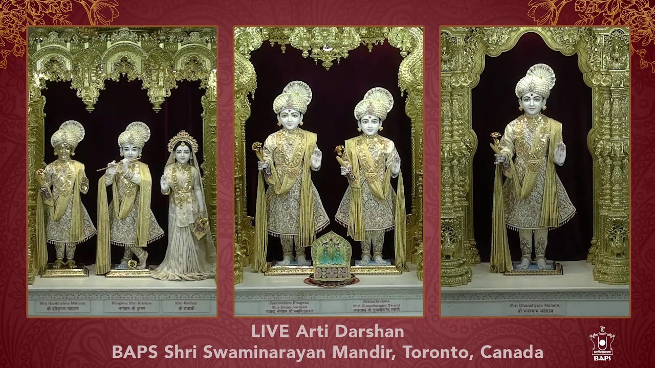 LIVE Sandhya Arti - BAPS Shri Swaminarayan Mandir - Toronto, Canada