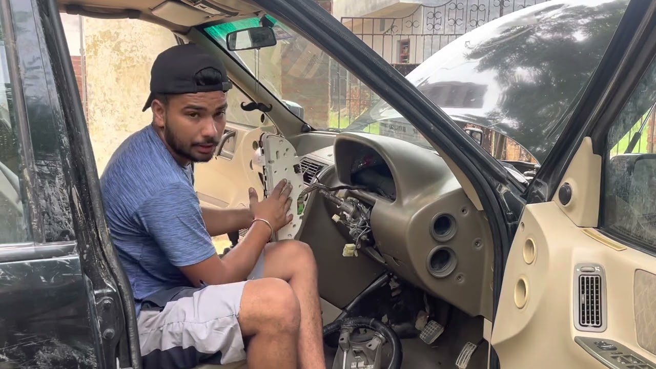 Tata safari dashboard opening for ac service at home
