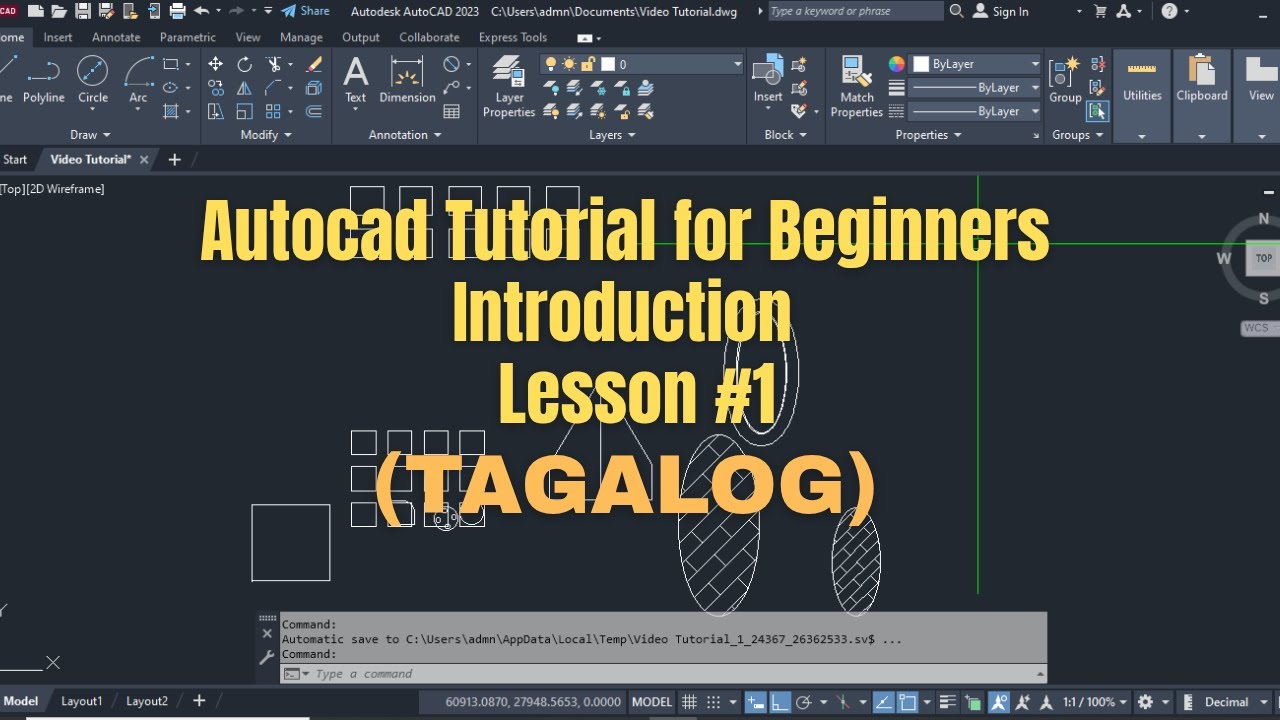 Autocad Tutorial for Beginners: Introduction (TAGALOG) Lesson1
