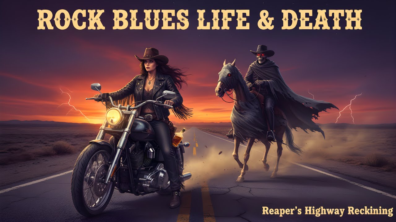 Rock Blues Life & Death ☠️🏍️ | Reaper’s Highway Reckoning | Outlaw Country Western Ride