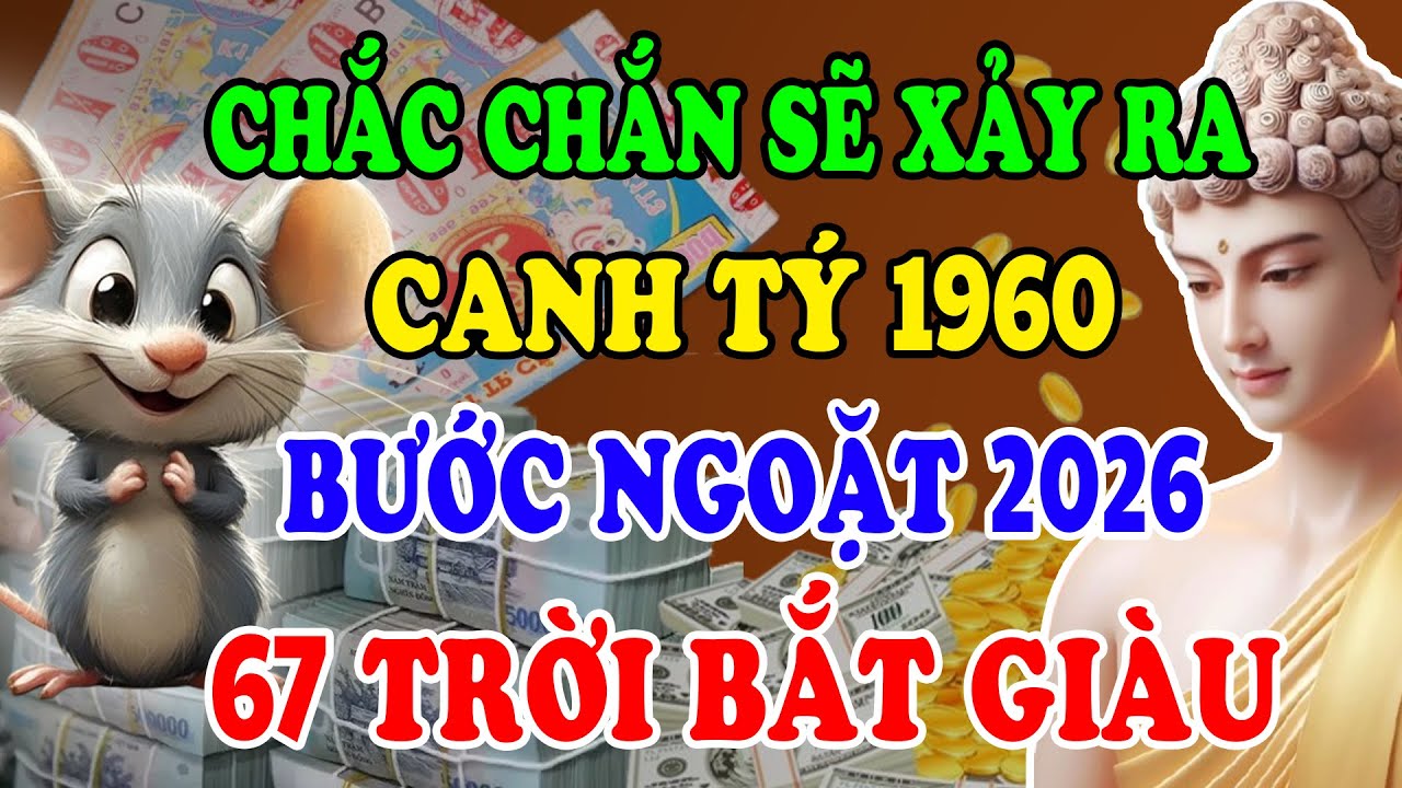 VÉN MÀN BÍ MẬT CANH TÝ 1960: 3 Bước Ngoặt Năm 2026 Giúp Đổi Đời Hậu Vận Phát Tài, Tiền Của Đầy Nhà