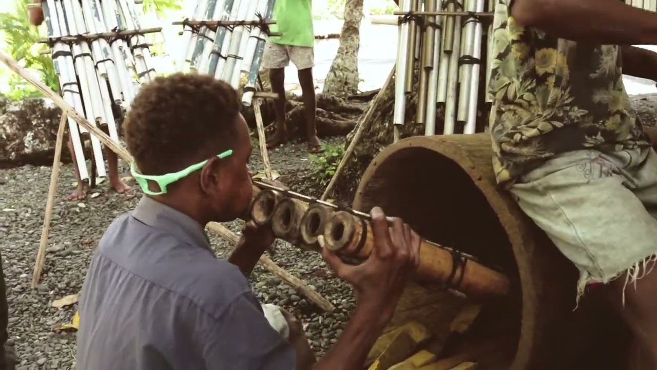 (Solomon Islands) Totongo Boys Training with The Pan pipe..