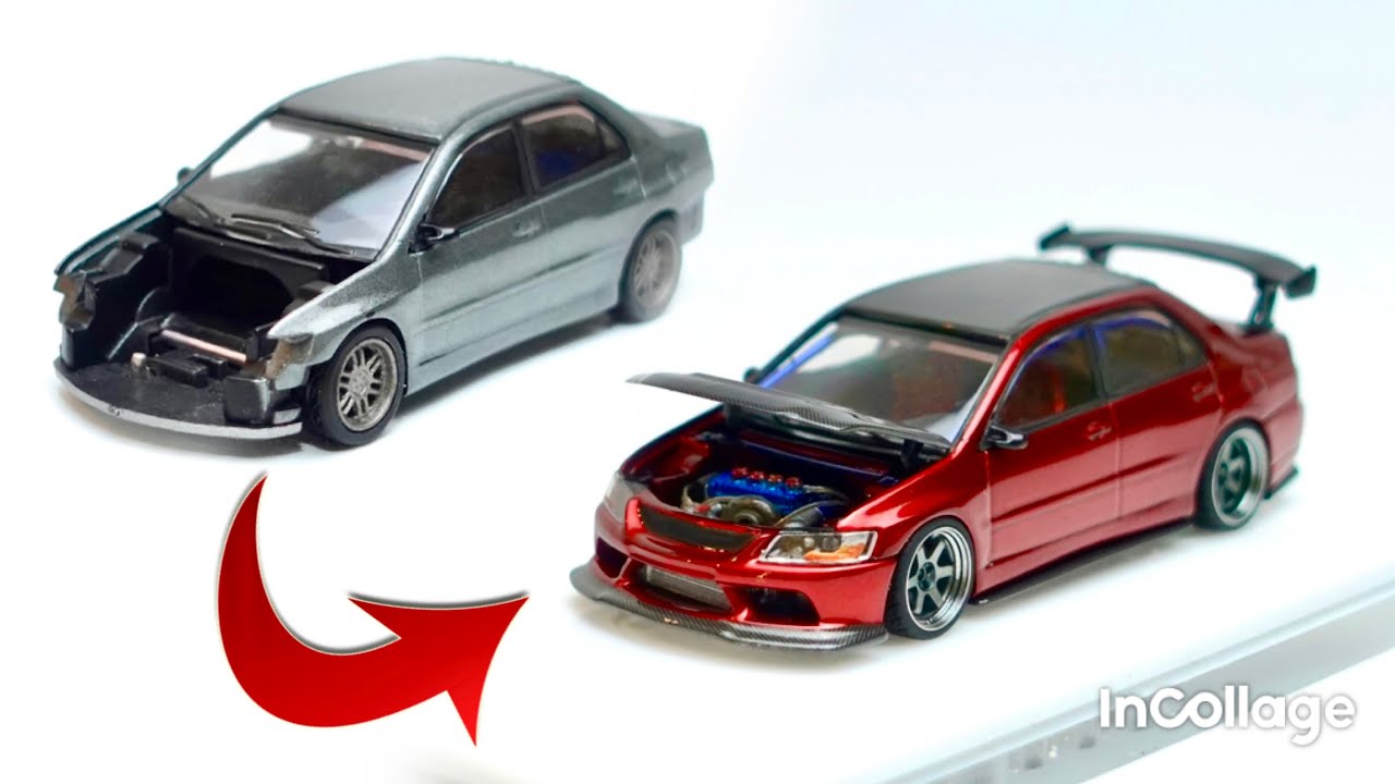 CUSTOM MITSUBISHI EVO 1/64 DIECAST MODEL CAR