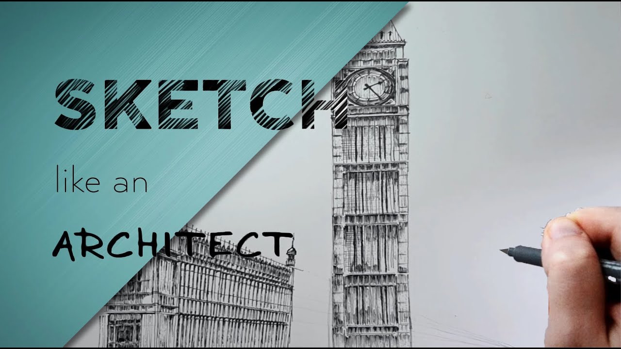 Perspective drawing for beginners | Drawing tutorial Big Ben easy | Creative Outlook