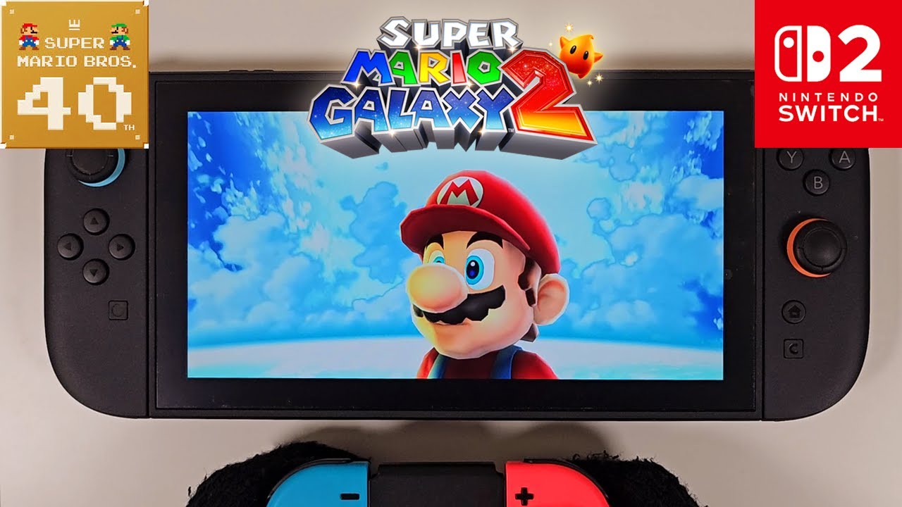 Super Mario Galaxy 2 Nintendo Switch 2 Handheld Mode Gameplay (Day One Patch Version 1.2.0)