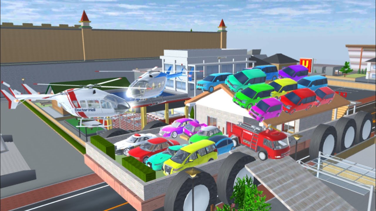 Sakura School Simulator | Crazy Car Parking & Helicopter in City 🚗🚁