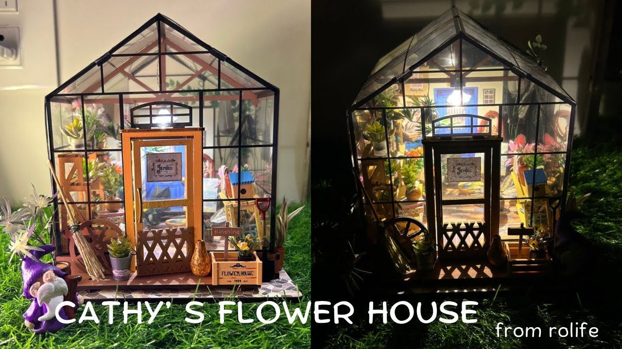 DIY miniature flower house🏠| Rolife Cathy’s flower house| Robotime