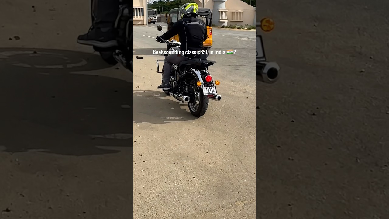 Classic650 modified exhaust 🥵 #650 #automobile #bullet #bikeride #classic350 #classic650 #bullet350