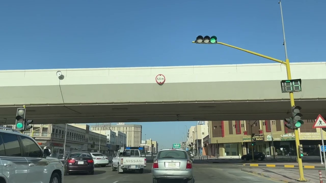 Dammam Highway |  Downtown Dammam |  Road Drive |  Saudi Arabia