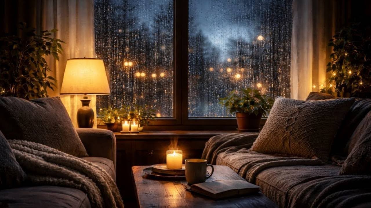 Cozy Night Rain Sounds 🌧️ 3 Hours | Relaxing Rain by the Window for Deep Sleep