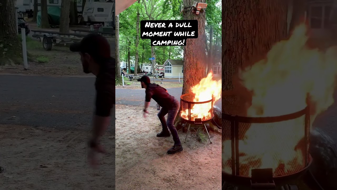 Lighting a Camp fire fart!?!? I’ve never seen this done before!  