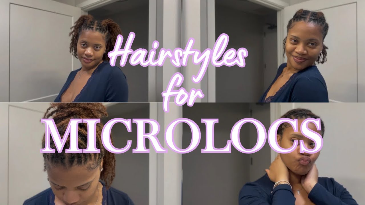 Medium Microlocs Styled Every Way | Trying new styles on my microlocs 