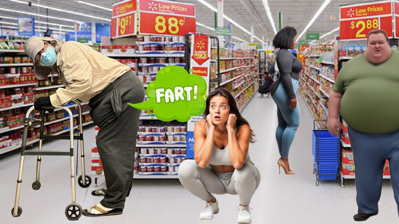 Funny Fart Prank At Walmart! Old Man Farts on the People Of Walmart!!