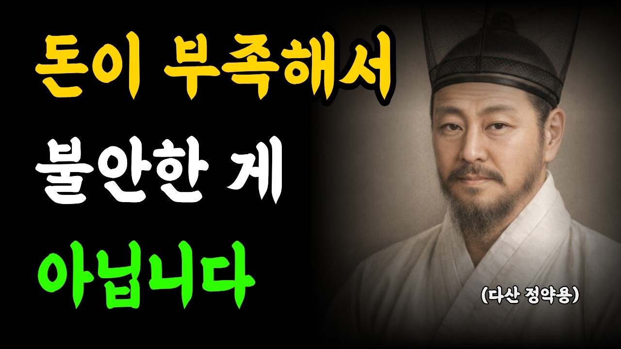 《정약용 명언》 돈이 부족해서 불안한 게 아니다 | 불안을 줄이는 진짜 기준 4가지 l 노후불안 l 인생명언 l 오디오북