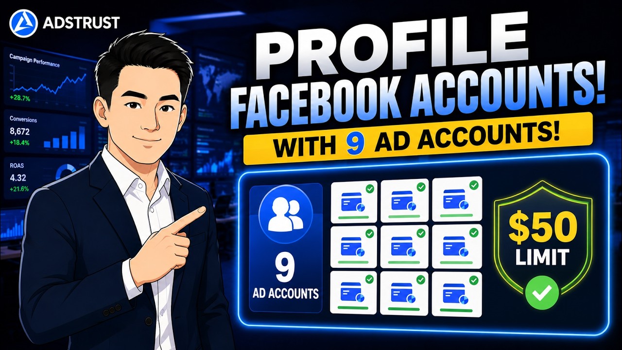 Master Facebook Ad Accounts for Effective Testing (9 Accounts &ndash; $50 Limit) | AdsTrust