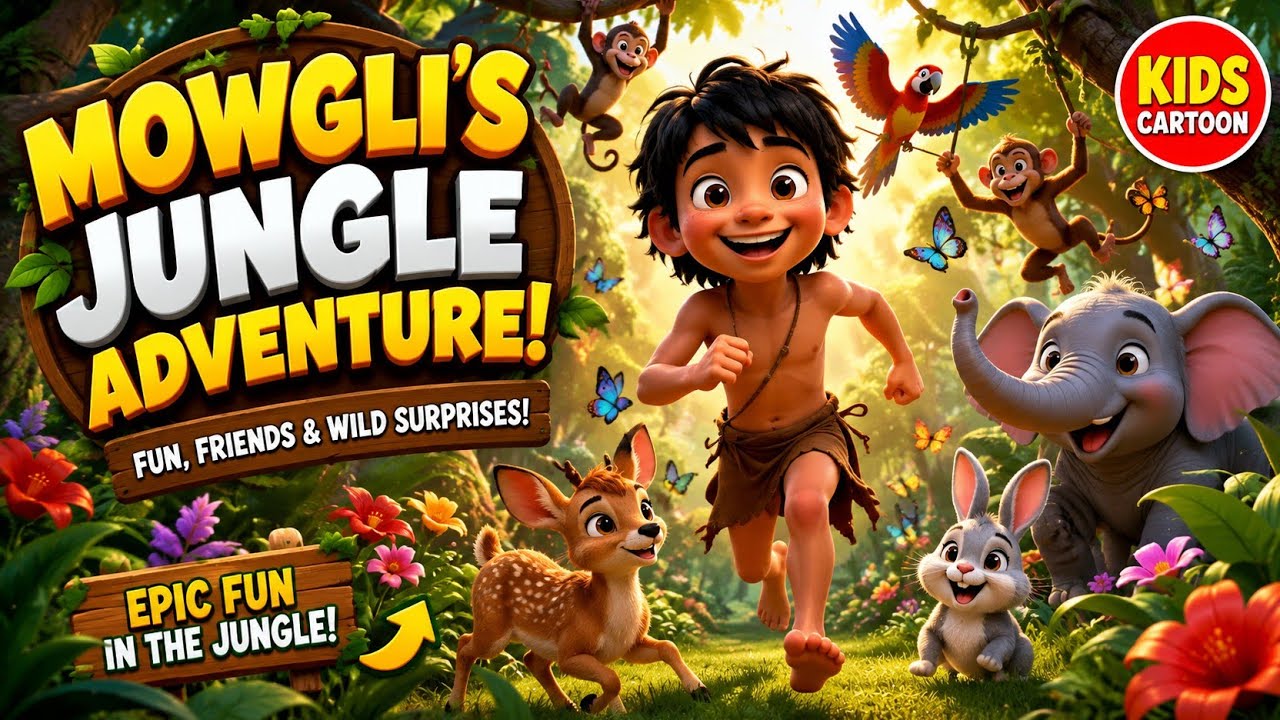 🐵 Mowgli Saves a Baby Monkey | Epic Jungle Rescue | 3D Cartoon for Kids