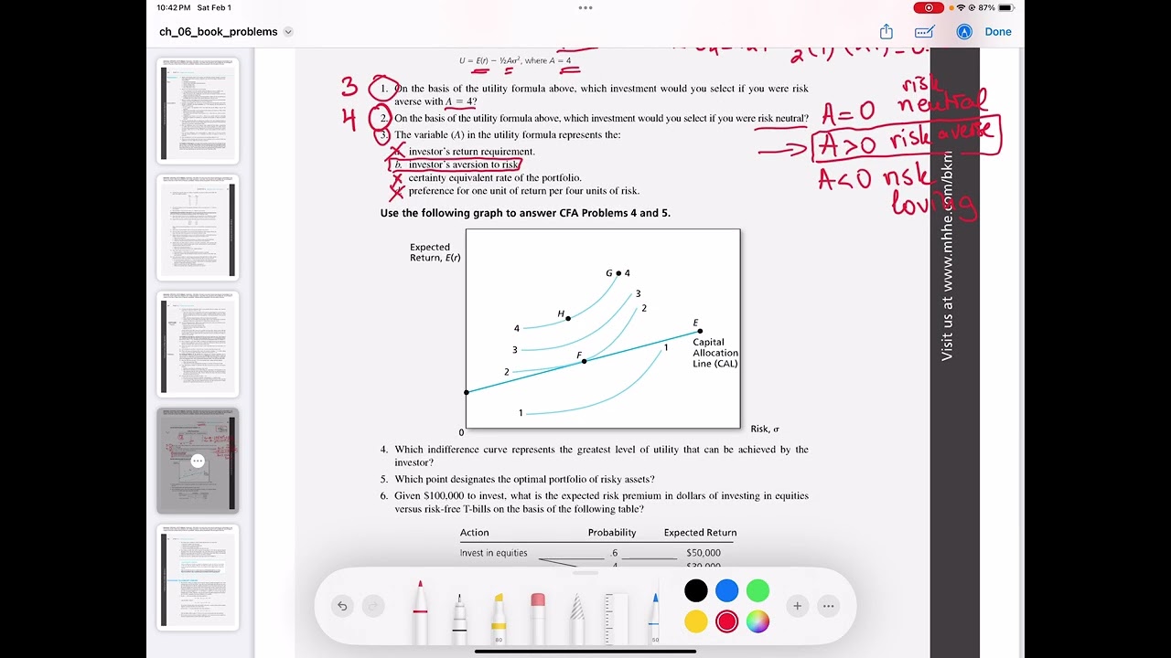 Video Problems ch06 CFA 10min