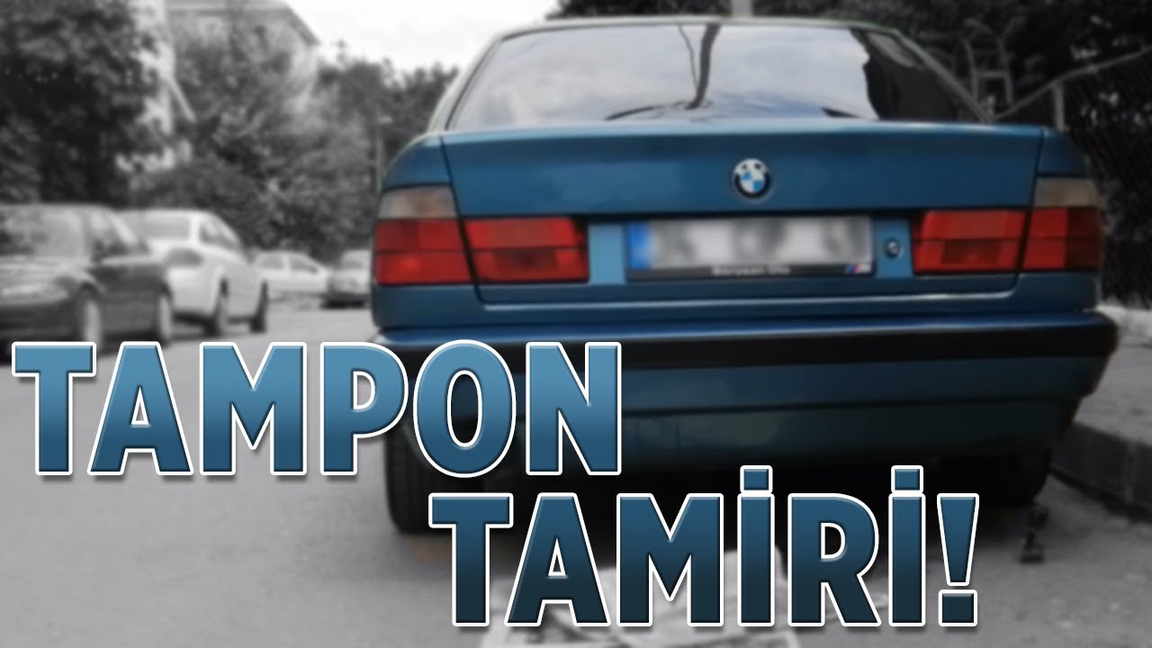 BMW E34 5.20 TOPARLIYORUZ | ÇIP OĞLANIN TAMPONUNU DÜZELTTİK