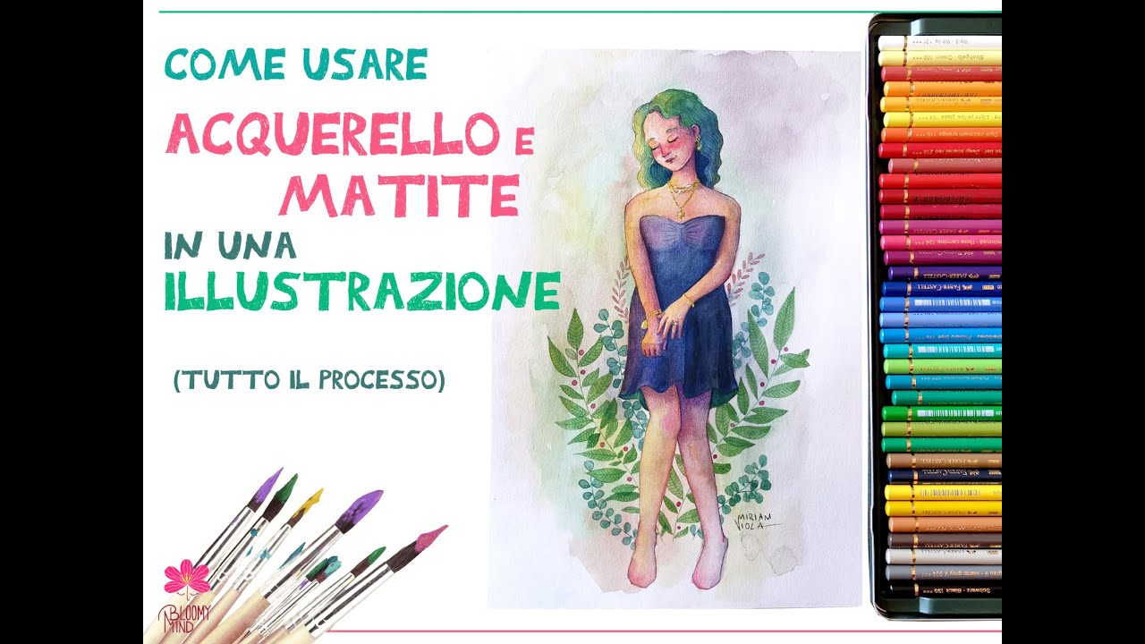 Come dipingere in acquerello: tutte le basi mentre dipingo una illustrazione