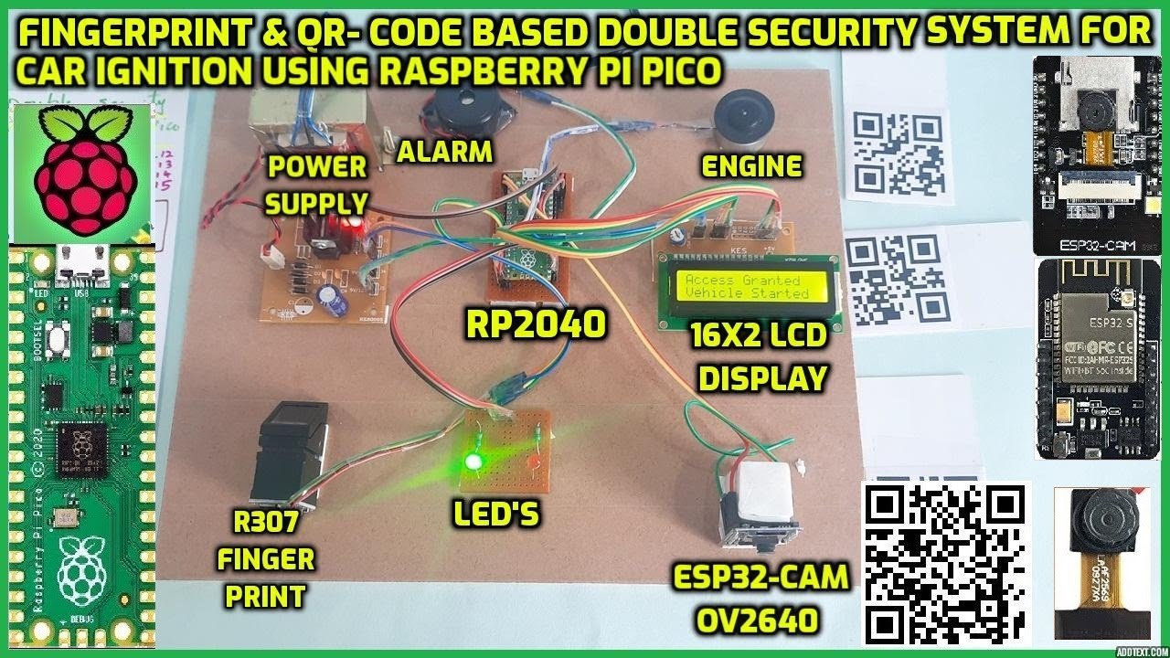 Fingerprint and QR- Code Based Double Security System For Car Ignition Using Raspberry Pi Pico