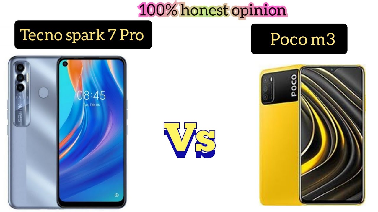 Tecno spark 7 Pro Vs Poco m3