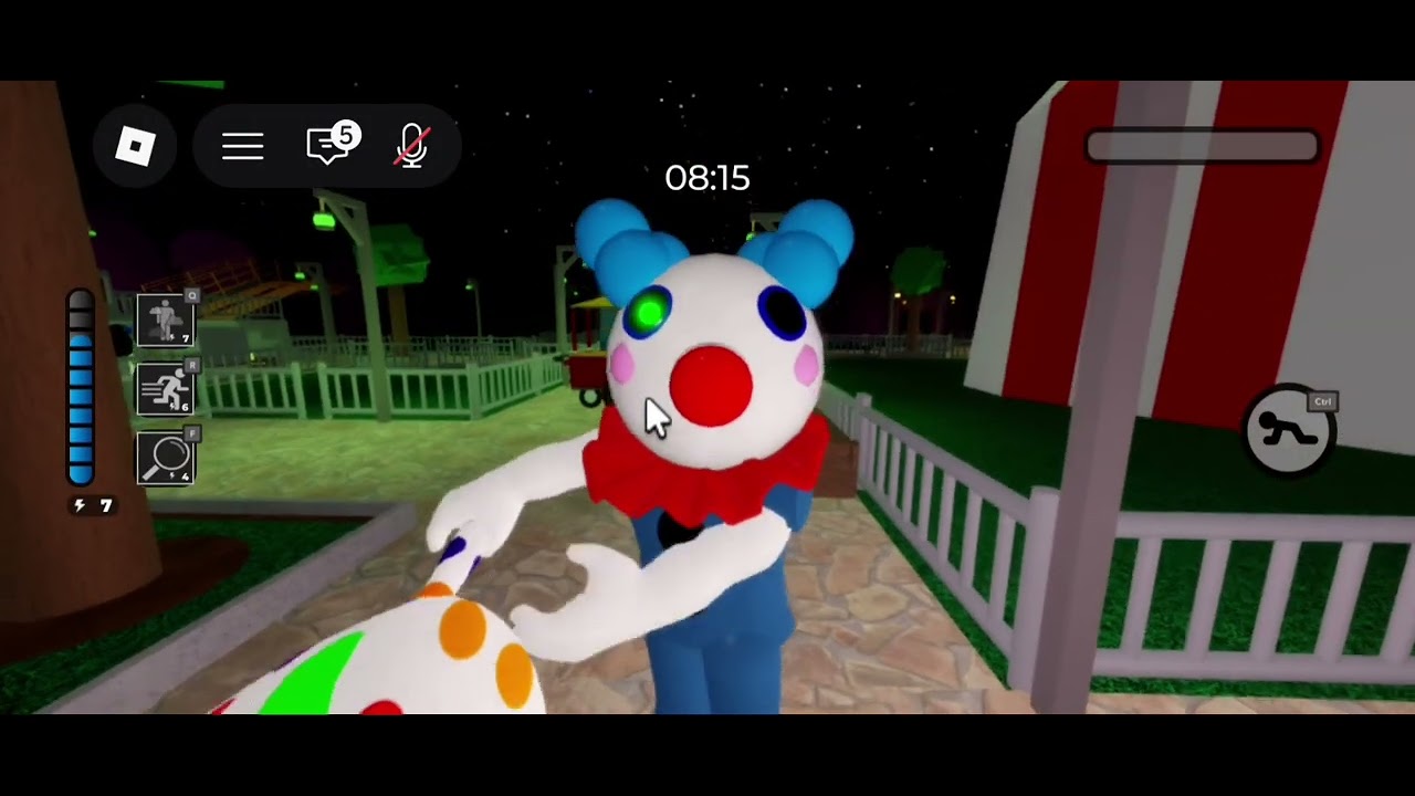 Jugando Piggy en laptop