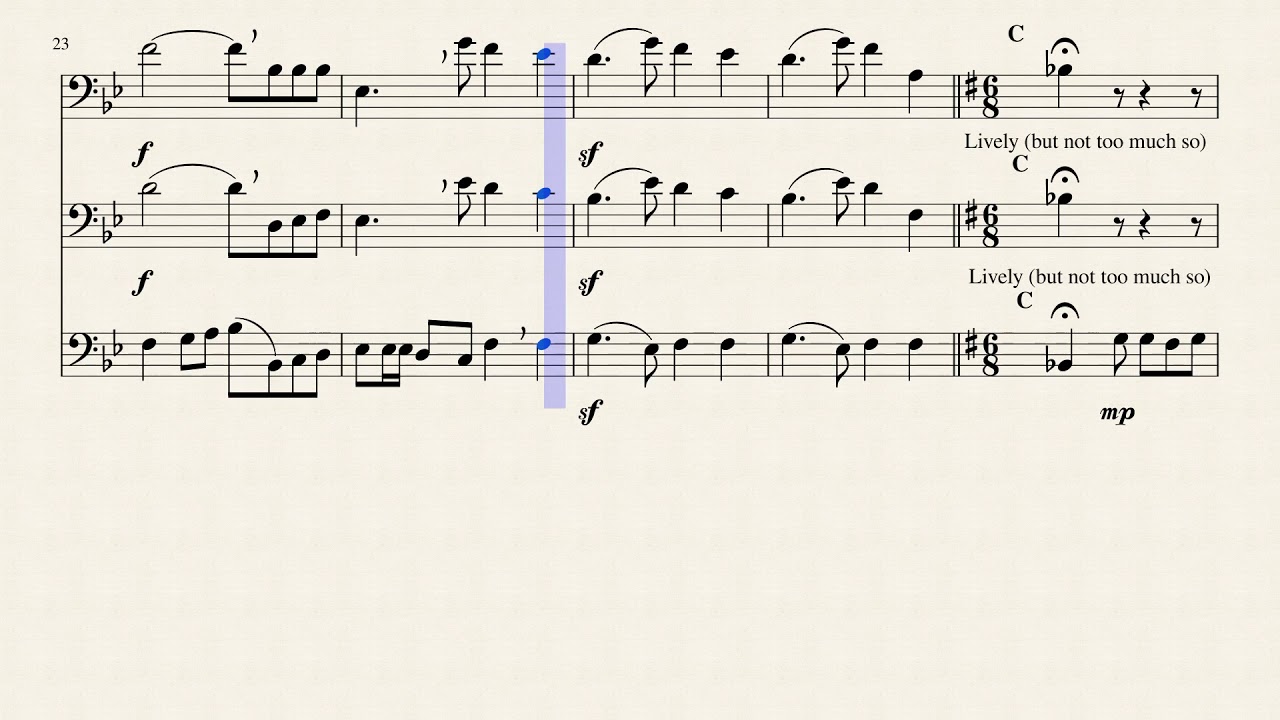 TRIO FOR TROMBONES BY BEETHOVEN - ABSCHIEDSGESANG (FAREWELL SONG)