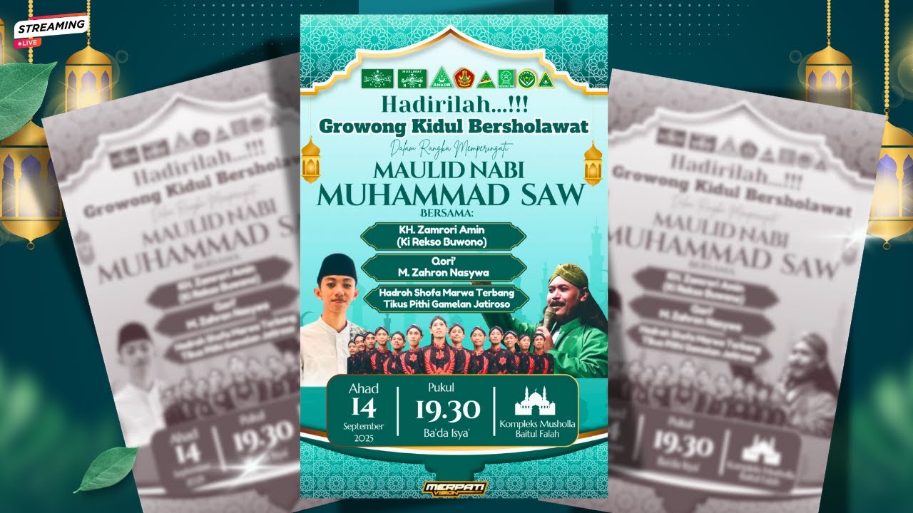 🔴 LIVE GROWONG KIDUL BERSHOLAWAT 2025 DALAM RANGKA MAULID NABI MUHAMMAD SAW | KI REKSO BUWONO