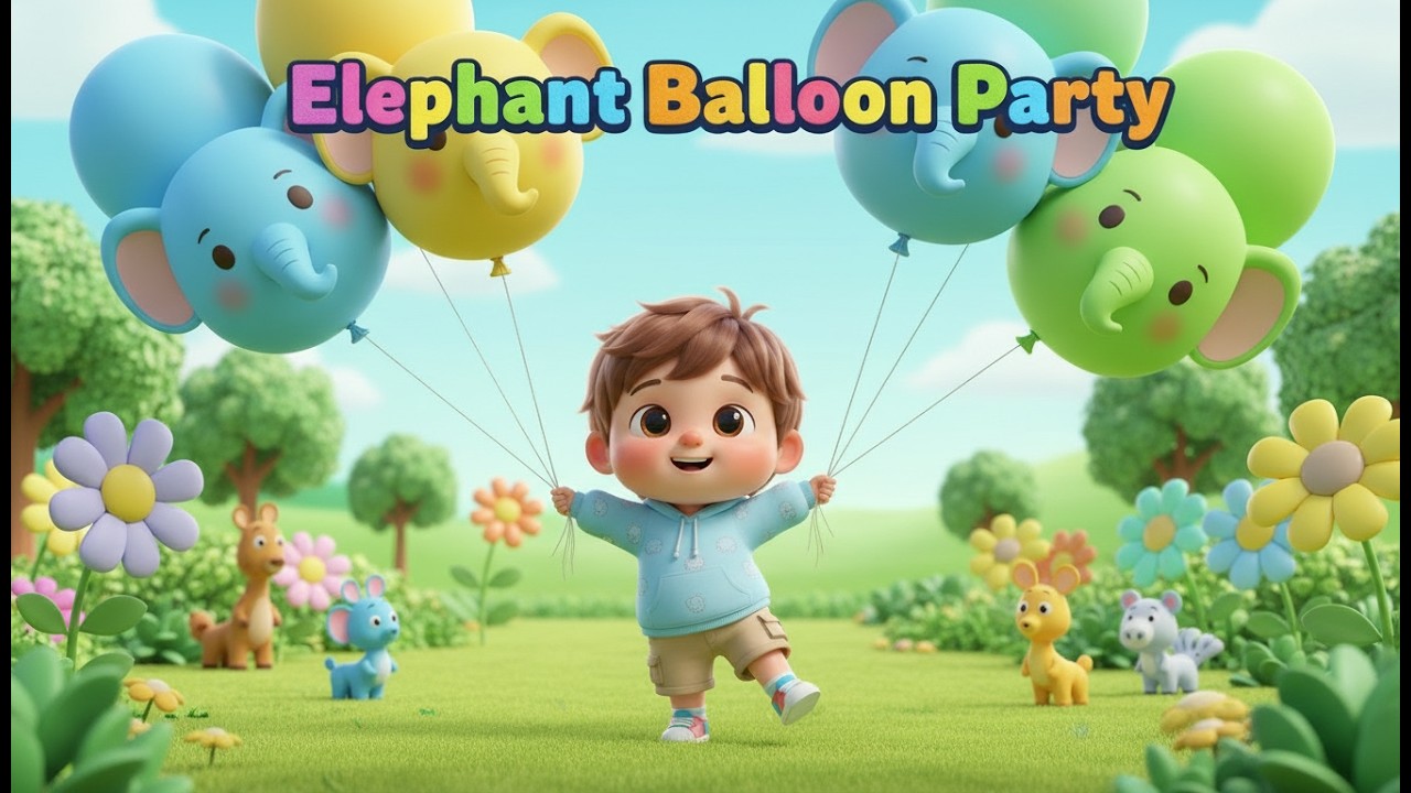 Elephant Balloon Party – Nursery Rhyme, Celebration Fun, and Playful Adventure