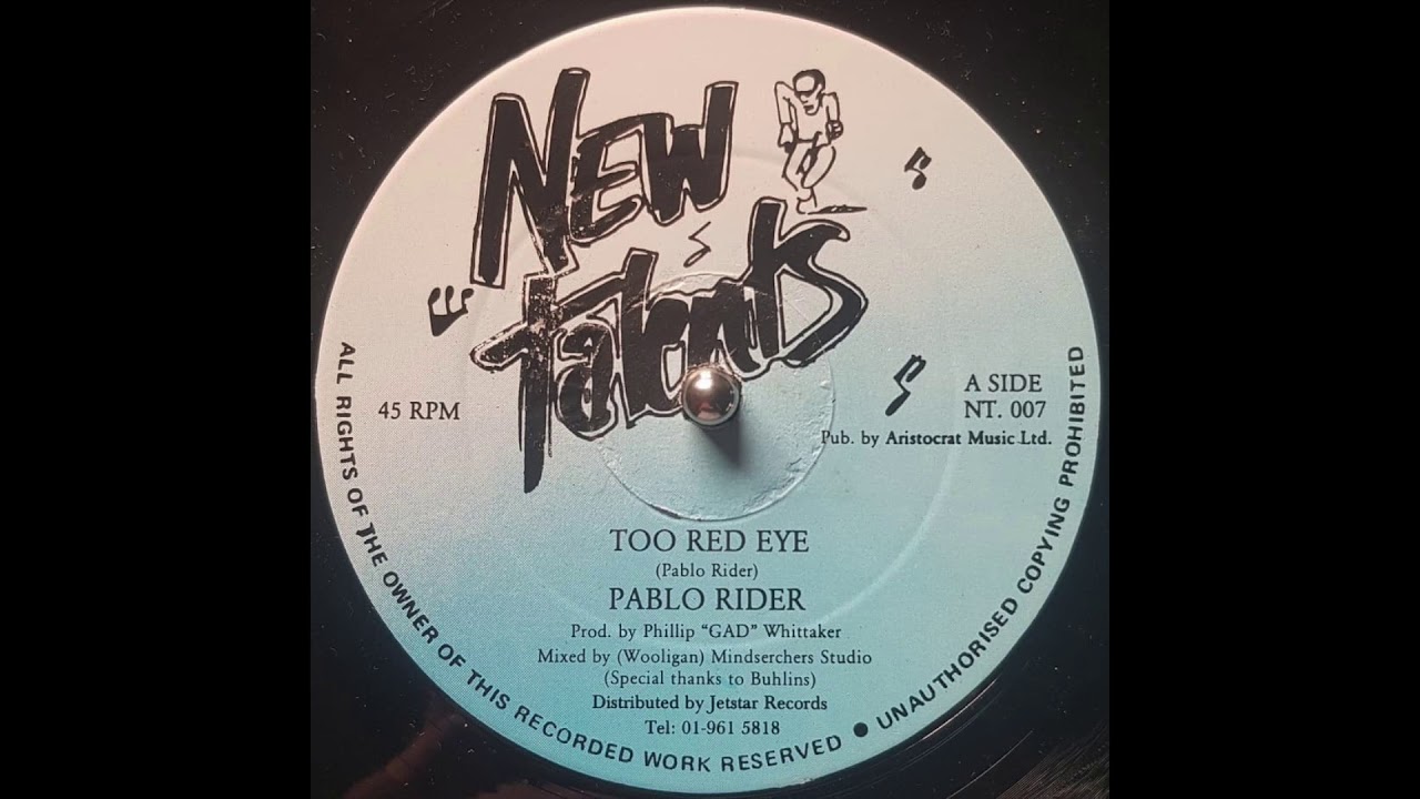 Pablo Rider - Too Red Eye & Version (19XX UK Digi)