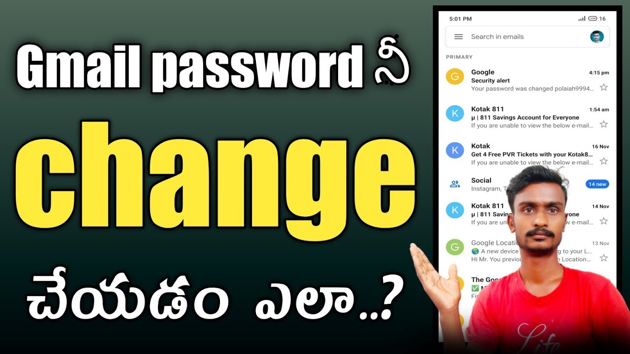 how to change gmail password in telugu |polaiahtechtelugu