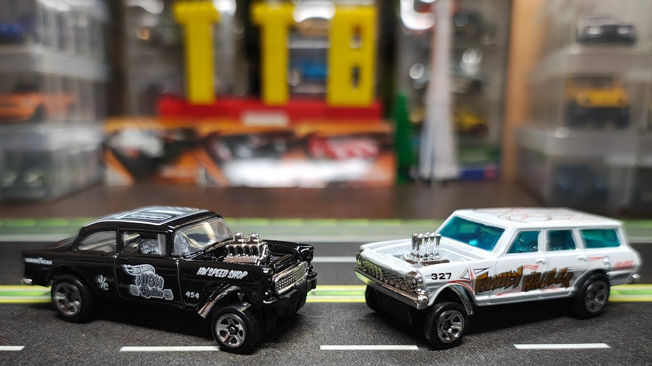 Chevy Gasser SHOWDOWN! 🏁 Unboxing & Review of the '55 Bel Air vs '64 Nova Hot Wheels Castings