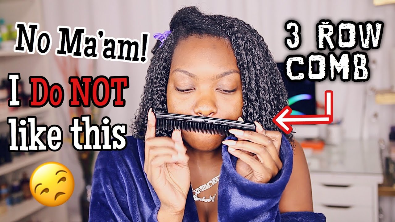 Three Row Comb for Styling Natural Curly Hair