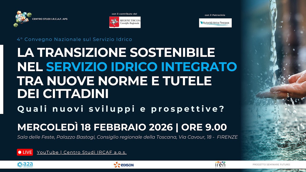 Convegno SERVIZIO IDRICO INTEGRATO - Firenze, 18 febbraio 2026