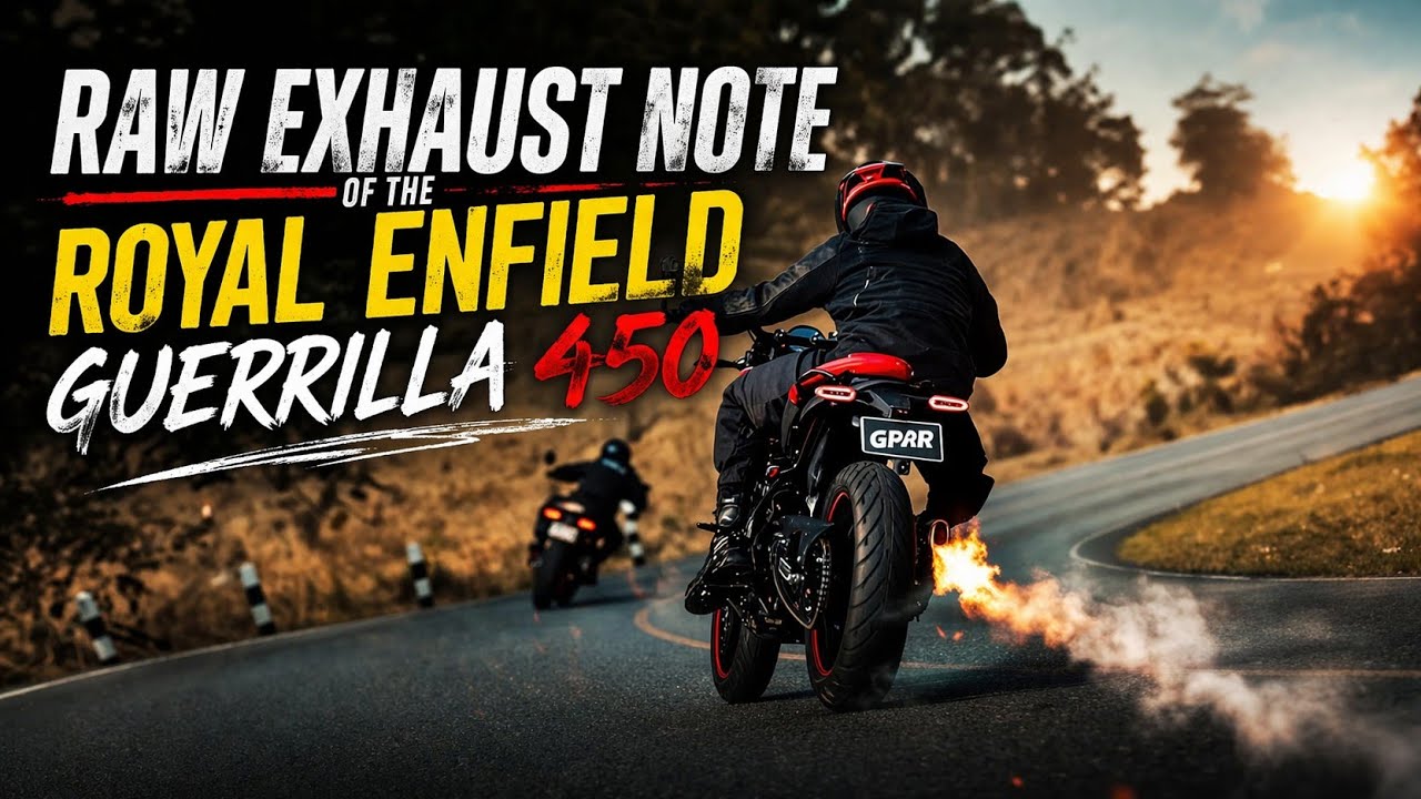 Royal Enfield Guerrilla 450 RAW Exhaust Sound 🔊 Pure Thump! #royalenfield