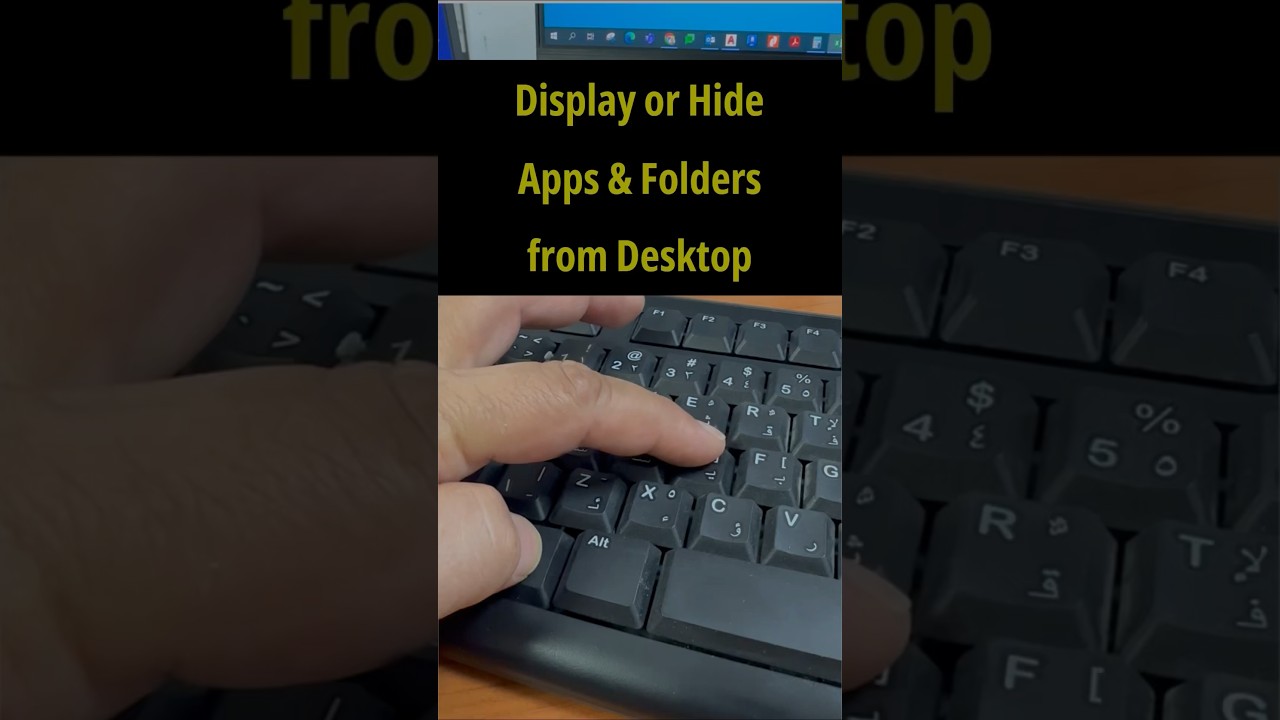 Hide/unhide apps & folders from laptop desktop |keyboard shortcuts | #trending #windows #shorts