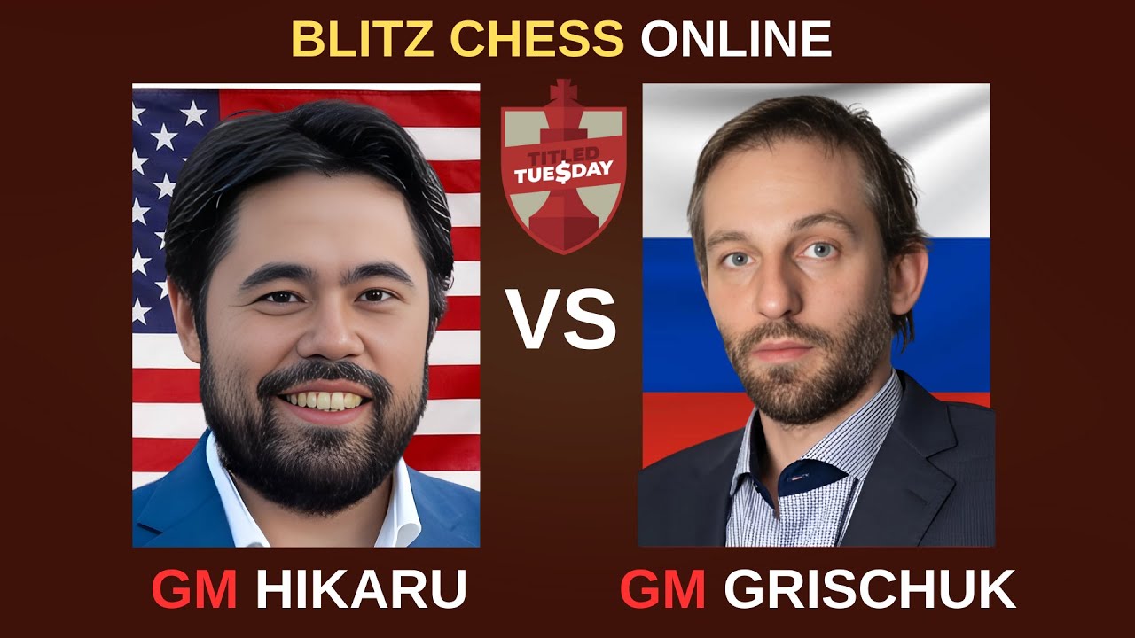 Hikaru Nakamura vs Alexander Grischuk | Titled Tuesday Games Part 1 | Chess.com