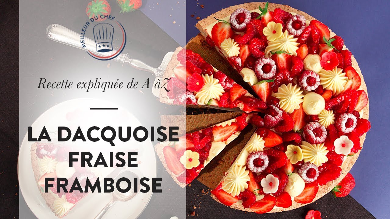 RECETTE de la DACQUOISE FRAISE FRAMBOISE : Chef Philippe vous explique tout de A à Z !