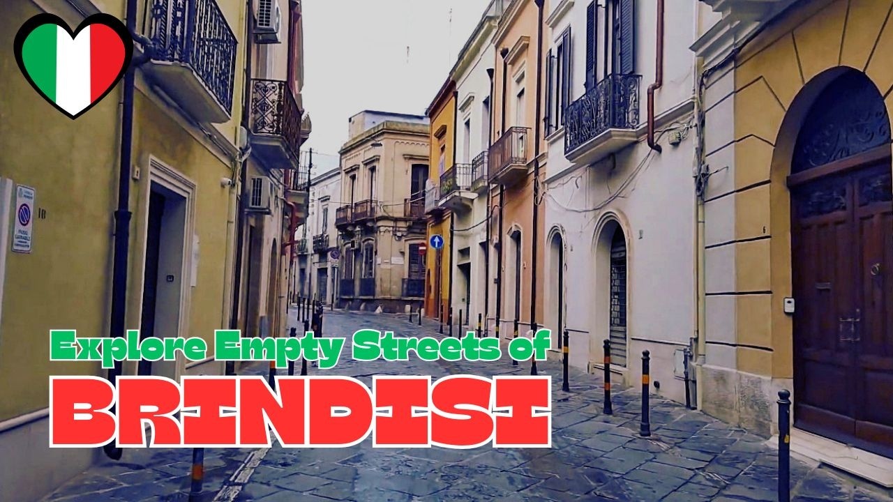 Italy Walking Tour: Empty Streets of Brindisi | Scenic City Walk