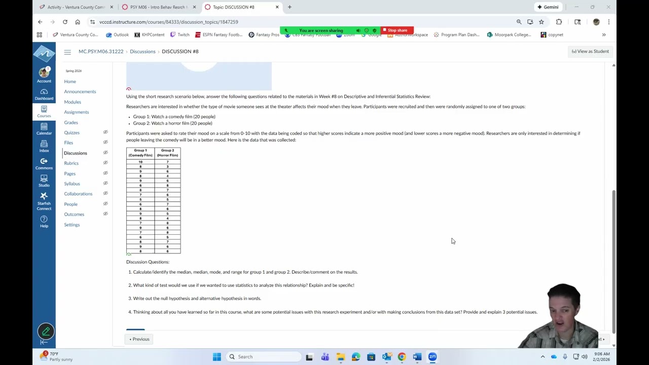Research Methods Week #8 Discussion Video Instructions | Psyched with Setmire